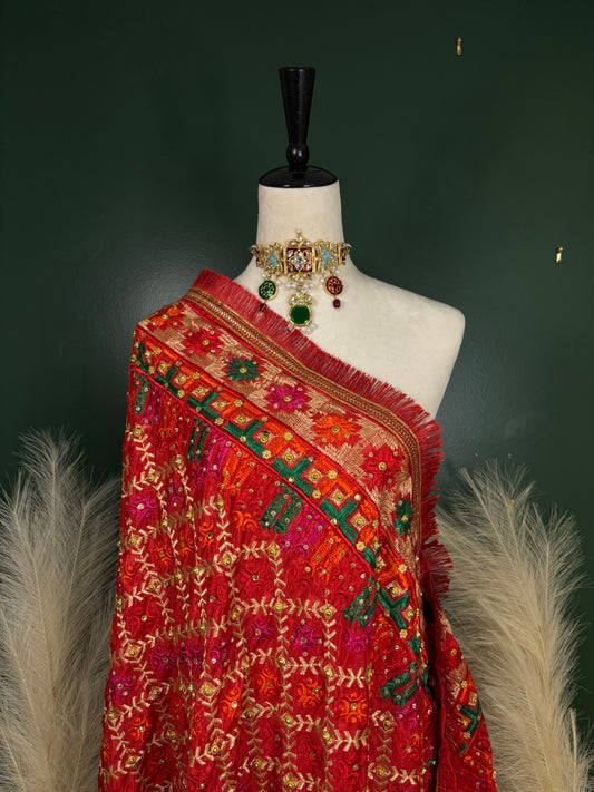 Red phulkari