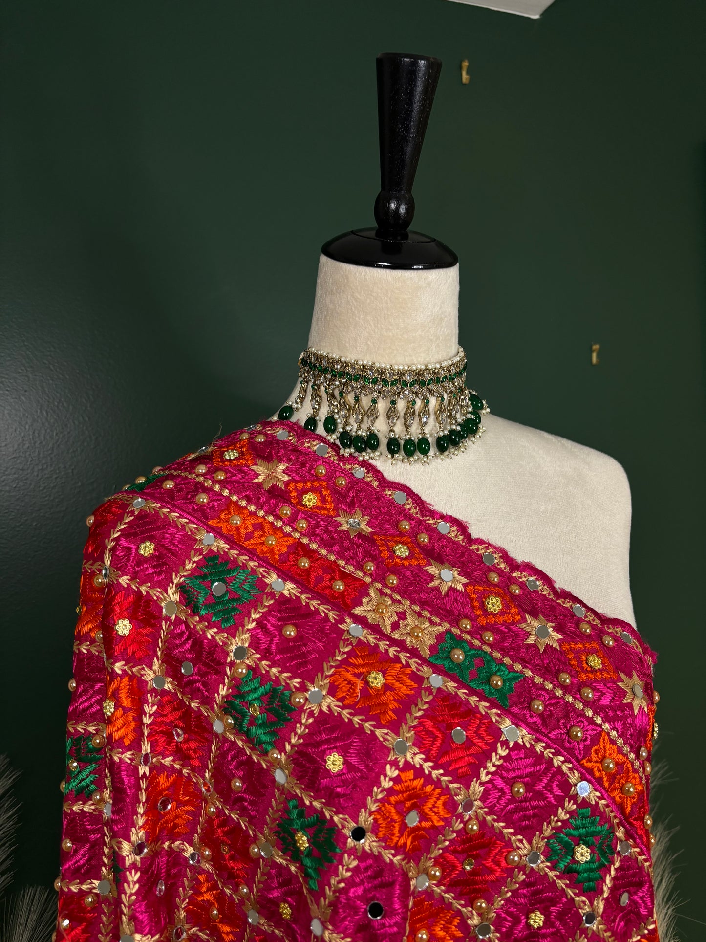 Hot pink phulkari