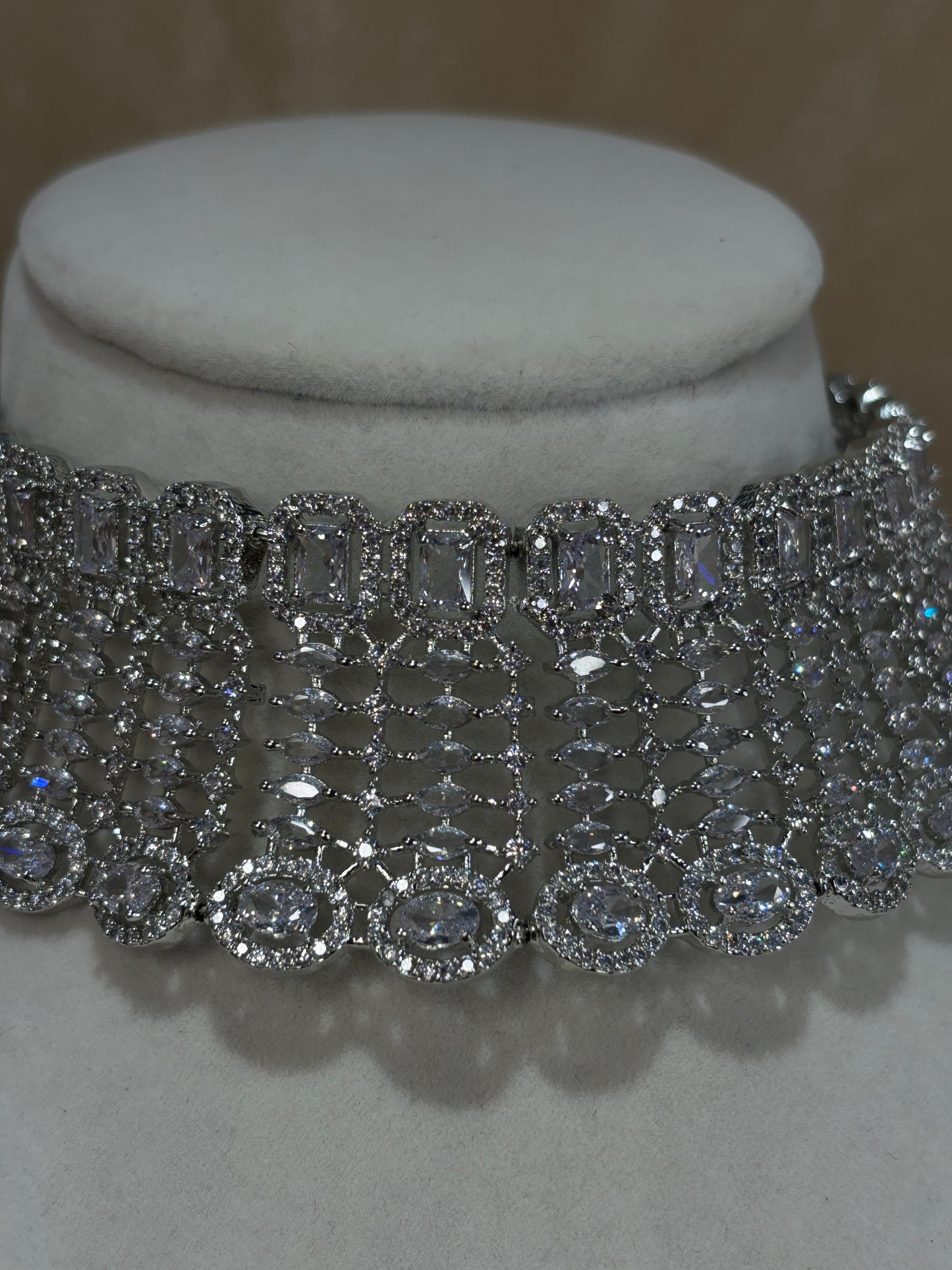 Silver American diamond set