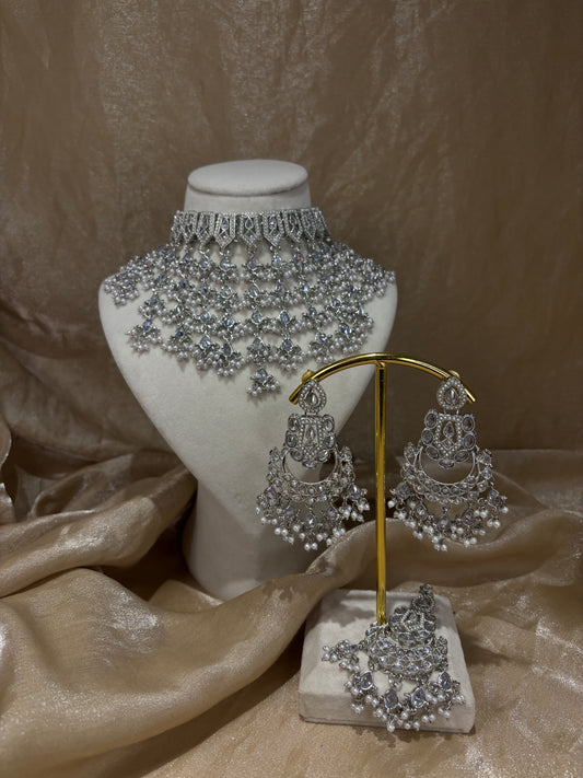 Silver statement choker