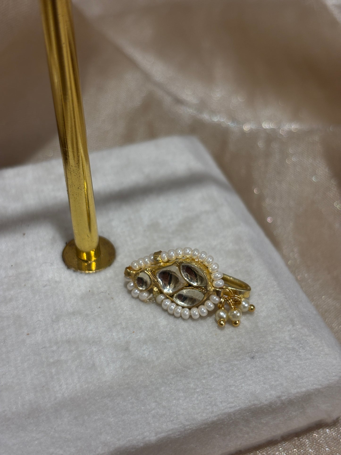Statement pachi kundan nose stud