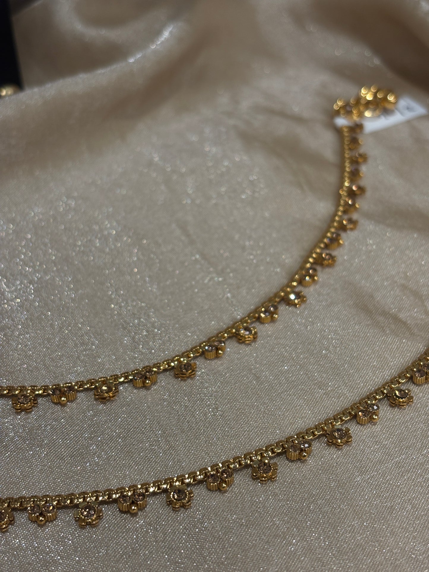 Yellow gold anklets