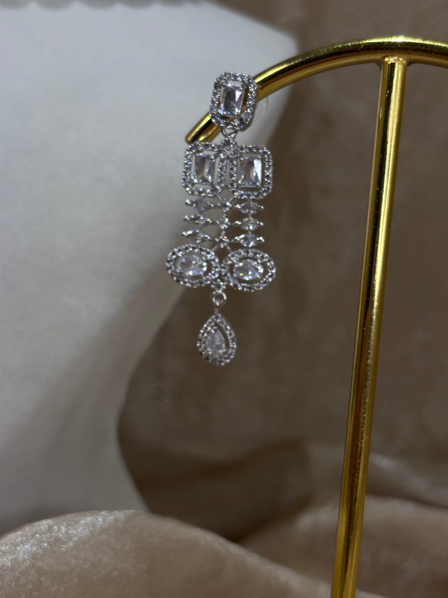 Silver American diamond set