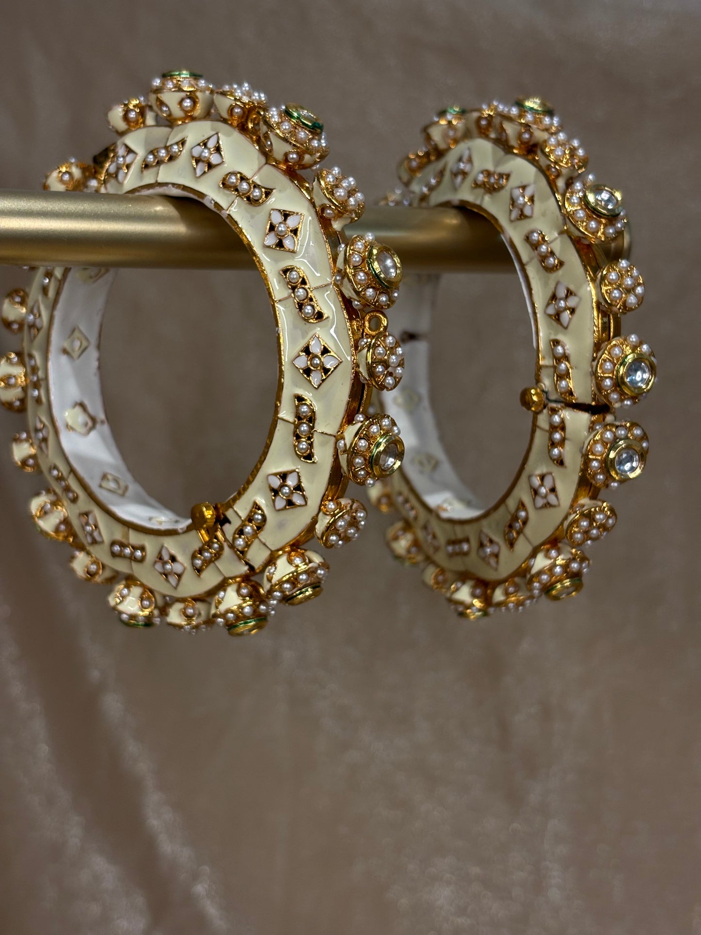 Cream coloured rajwadi kare