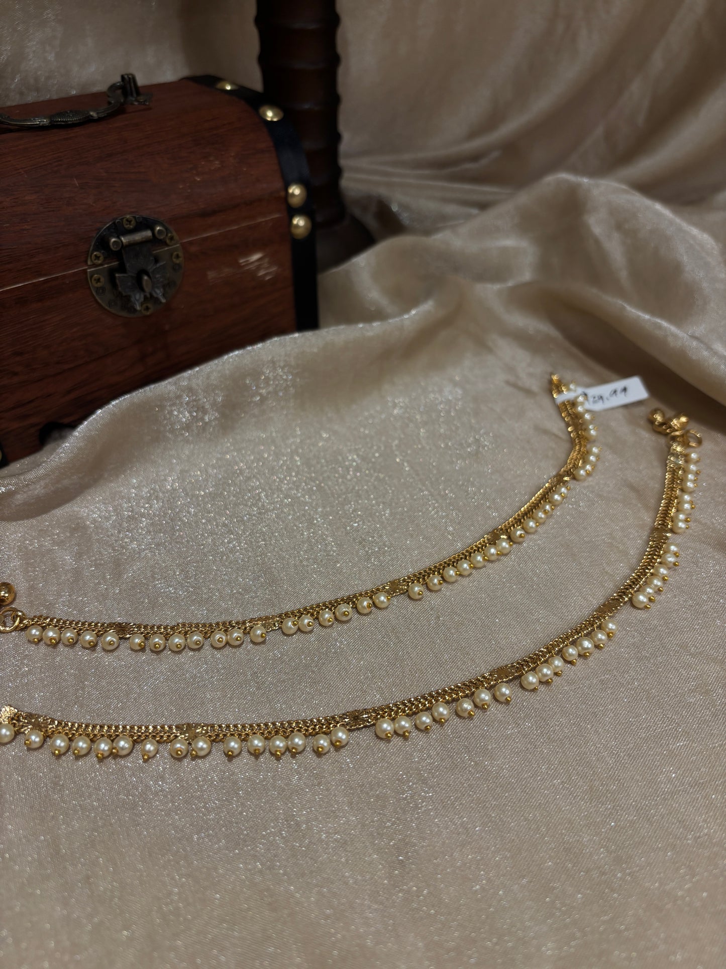 Yellow gold anklets