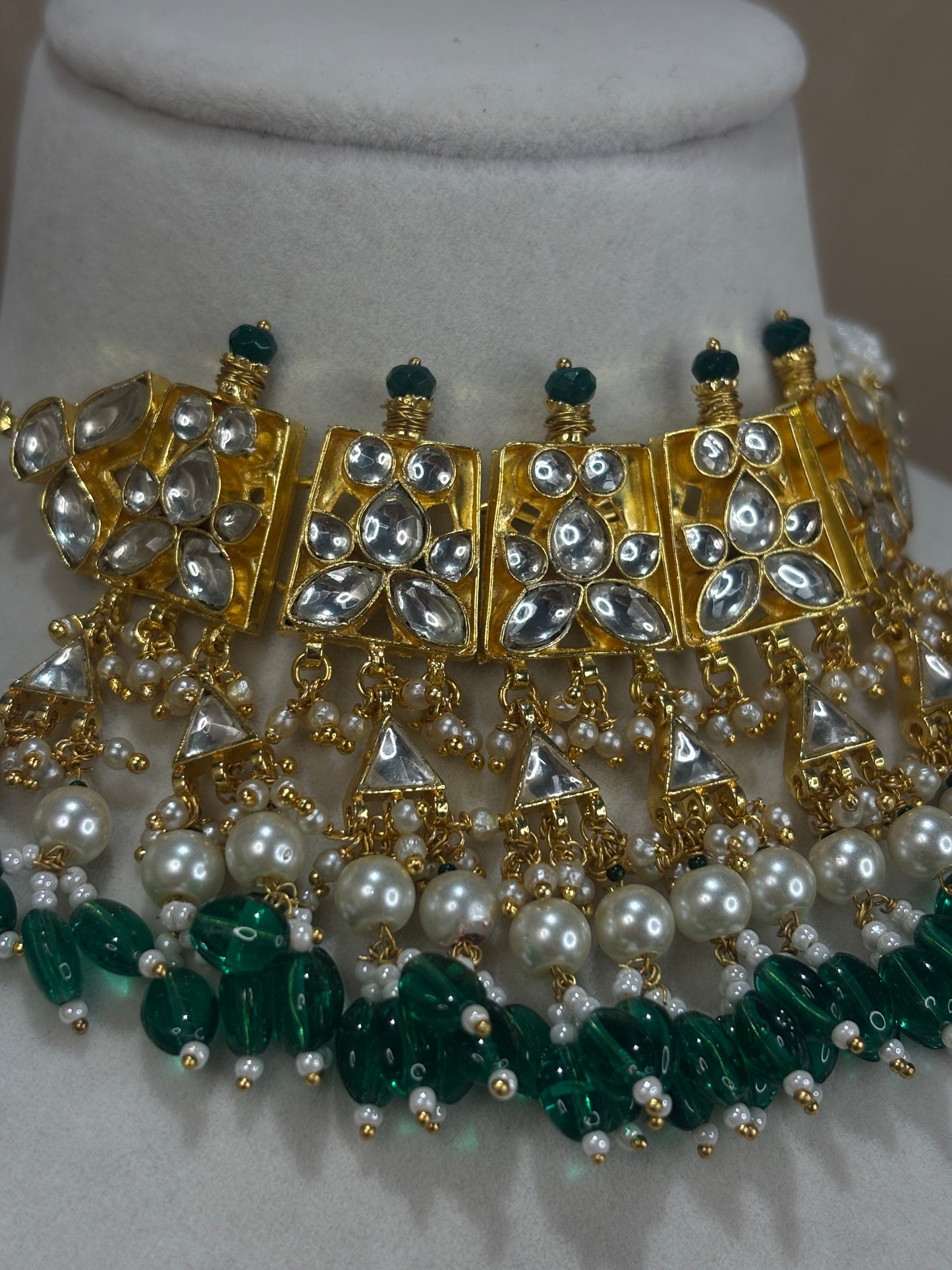 Emerald green choker