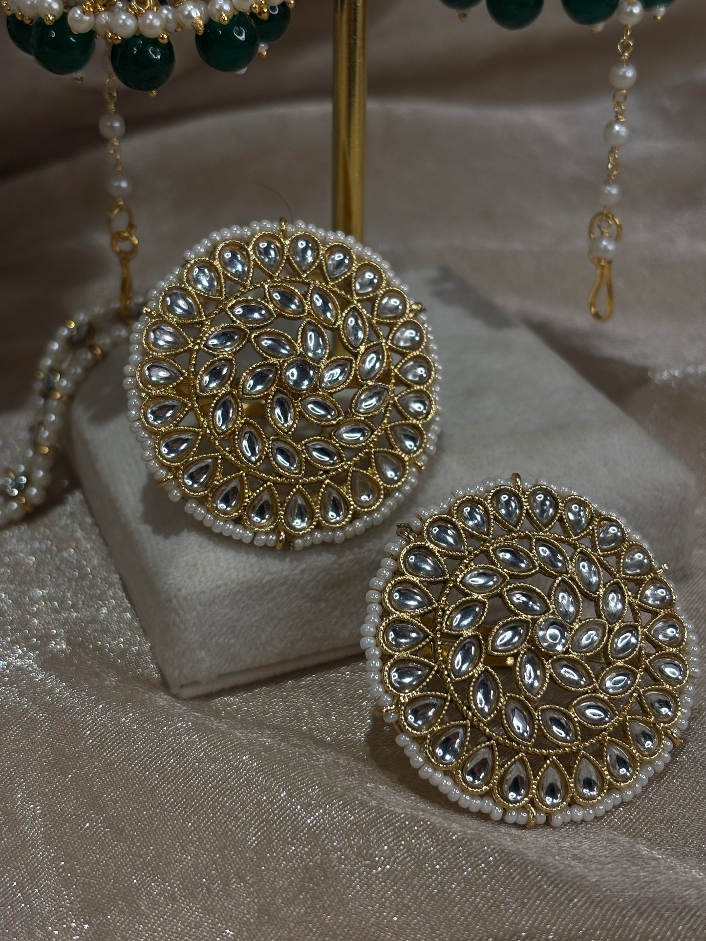 Green kundan bridal set