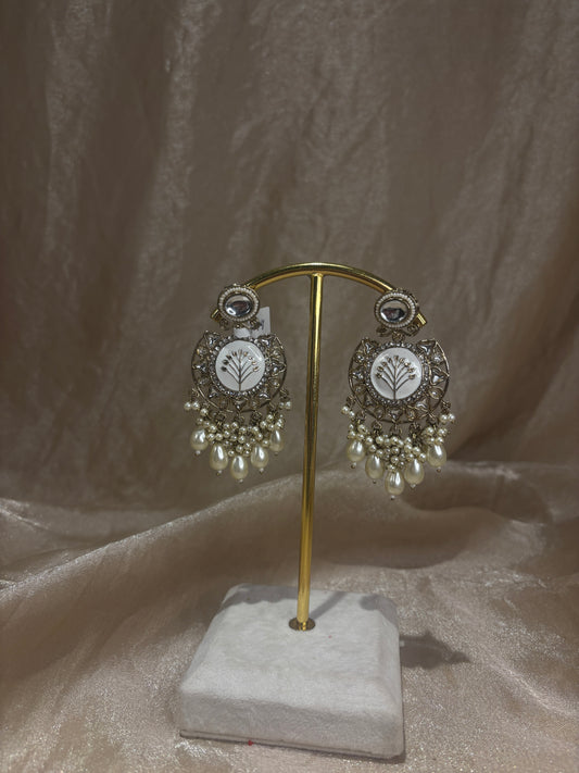 White earrings