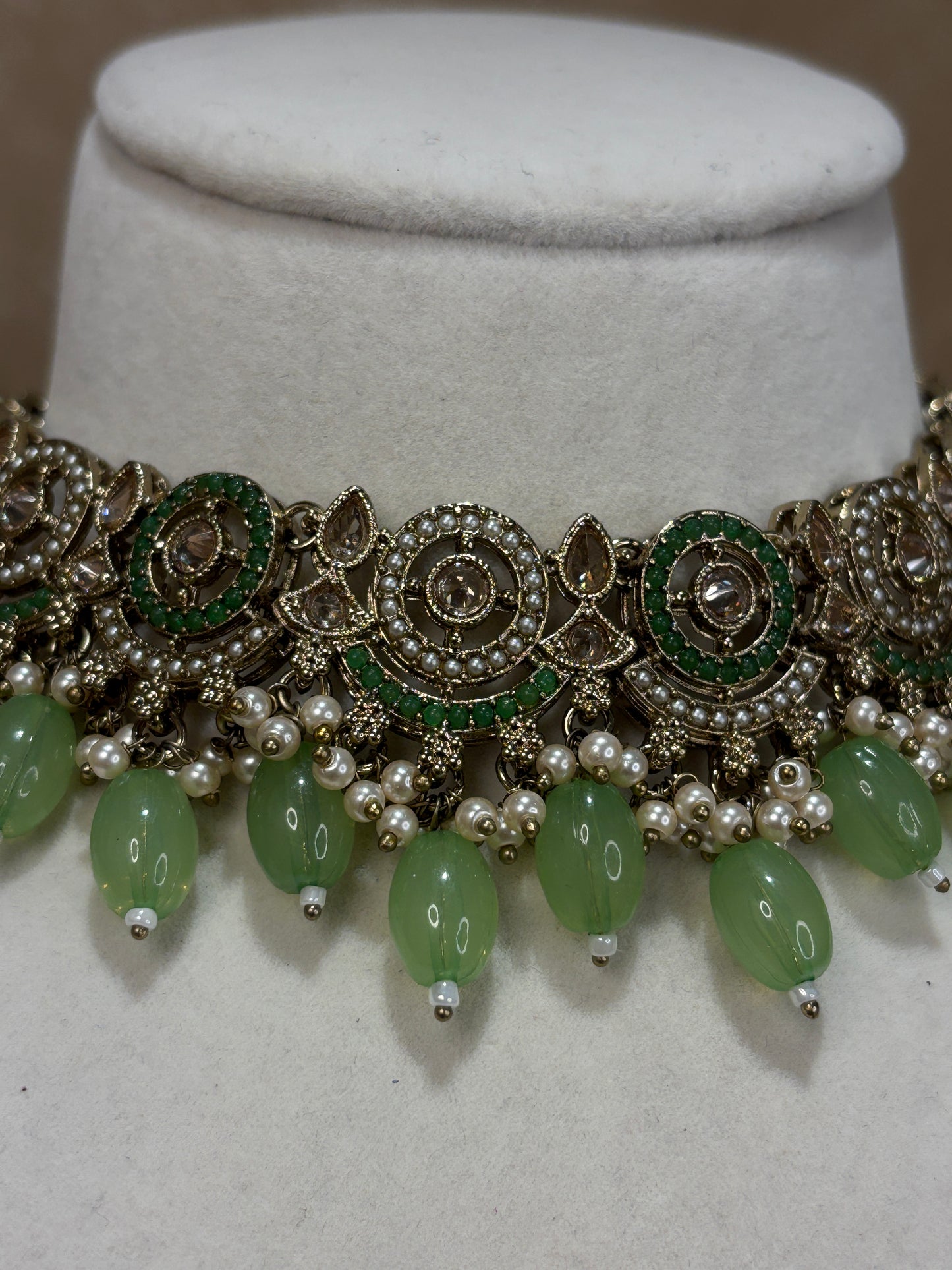 Mint green choker set