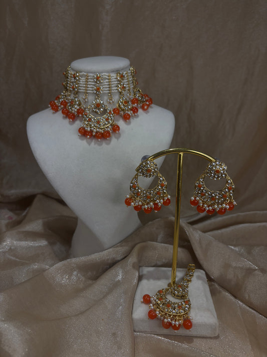 Orange choker set