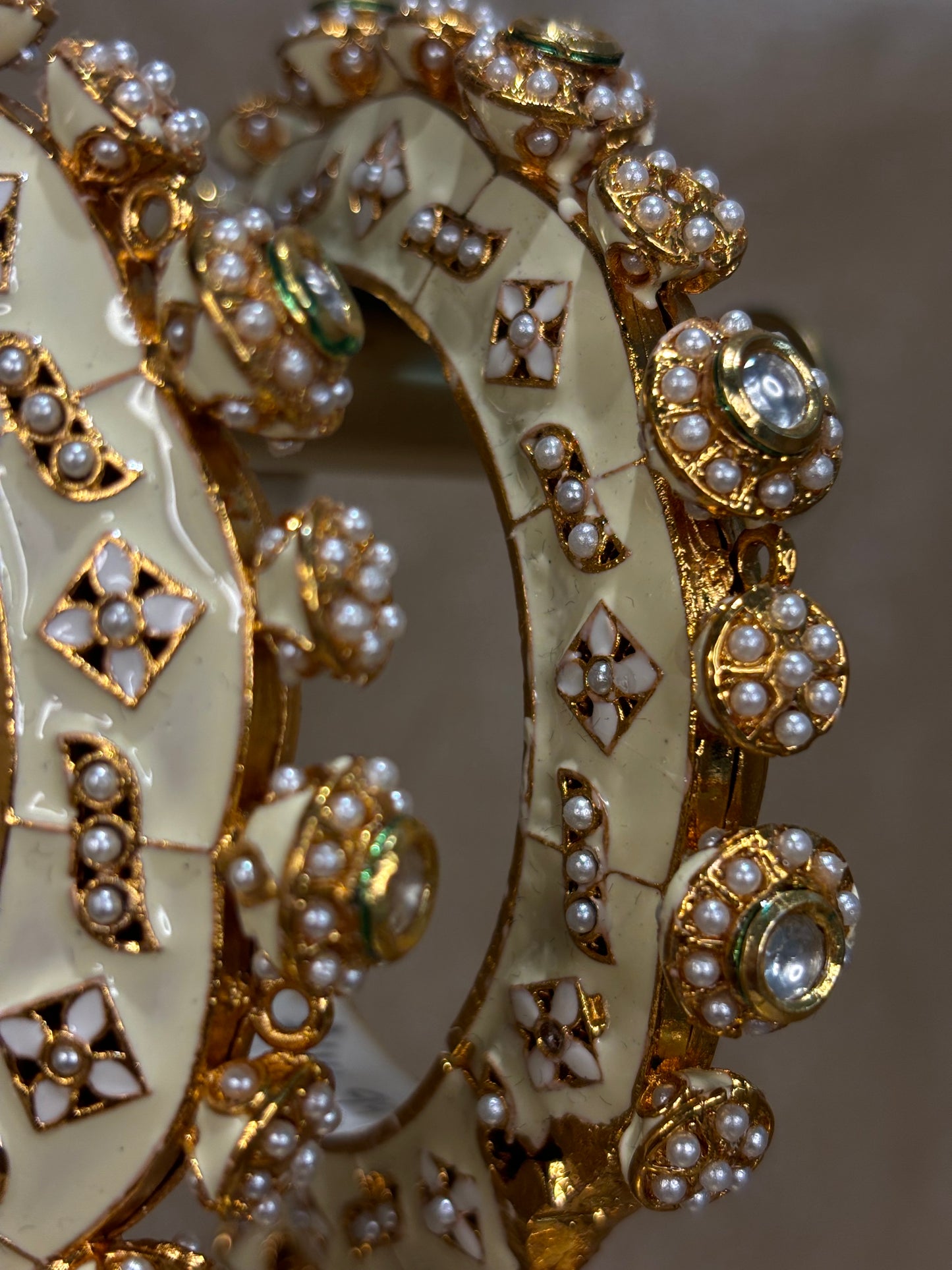 Cream coloured rajwadi kare