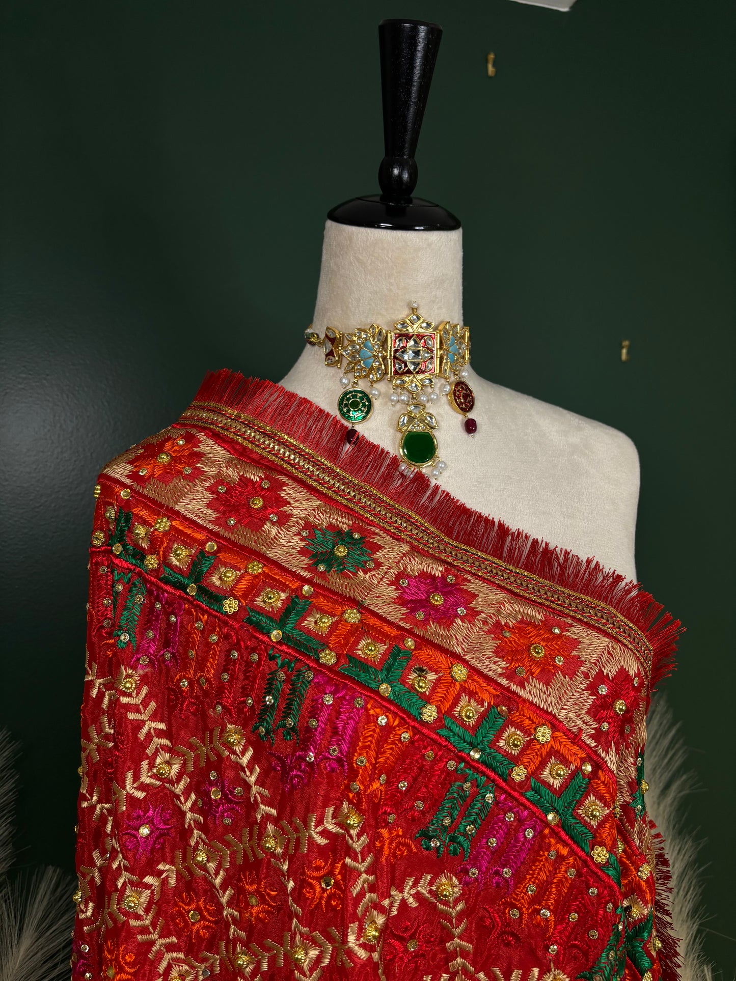 Red phulkari