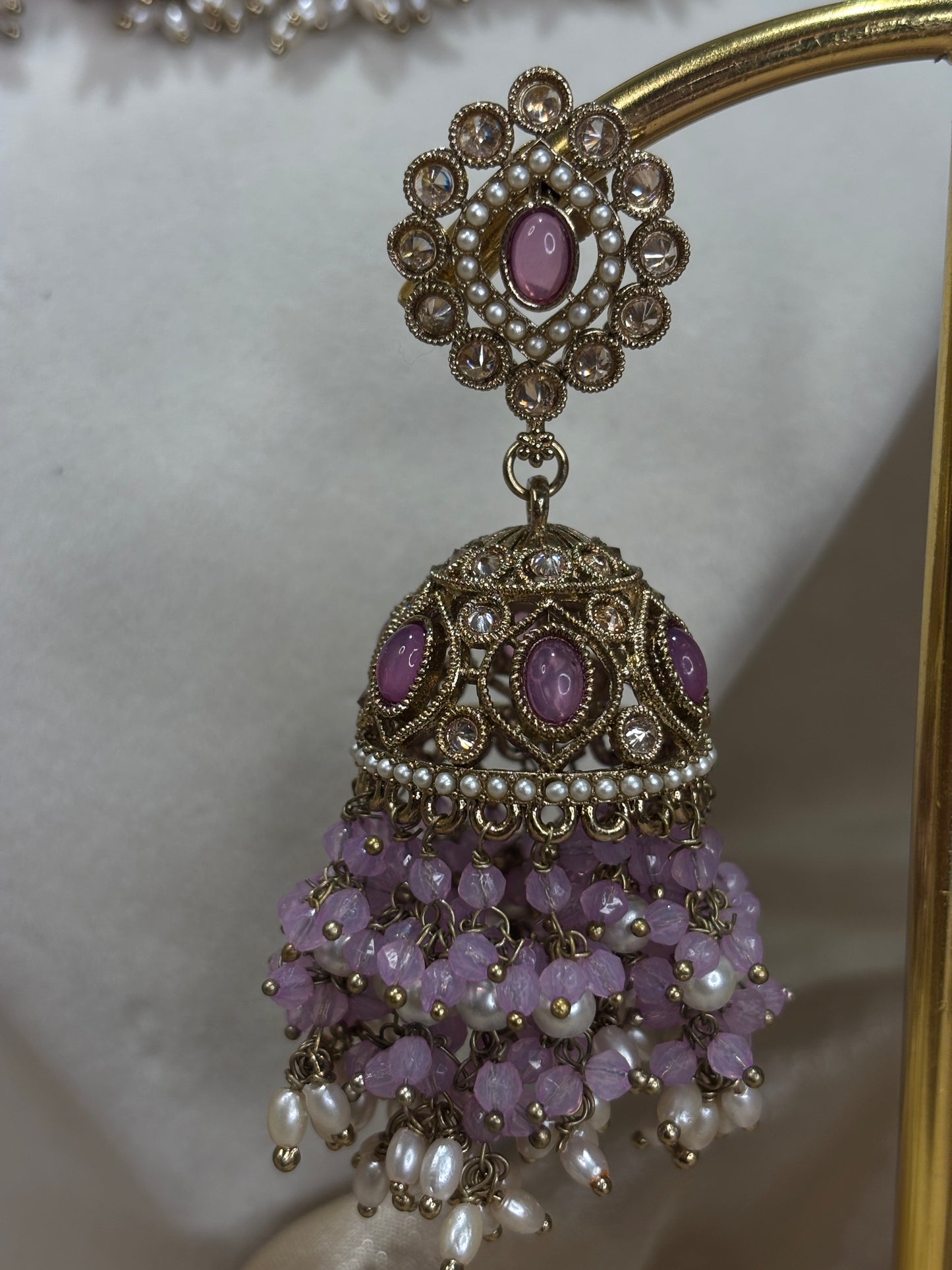 Heavy lavender necklace set