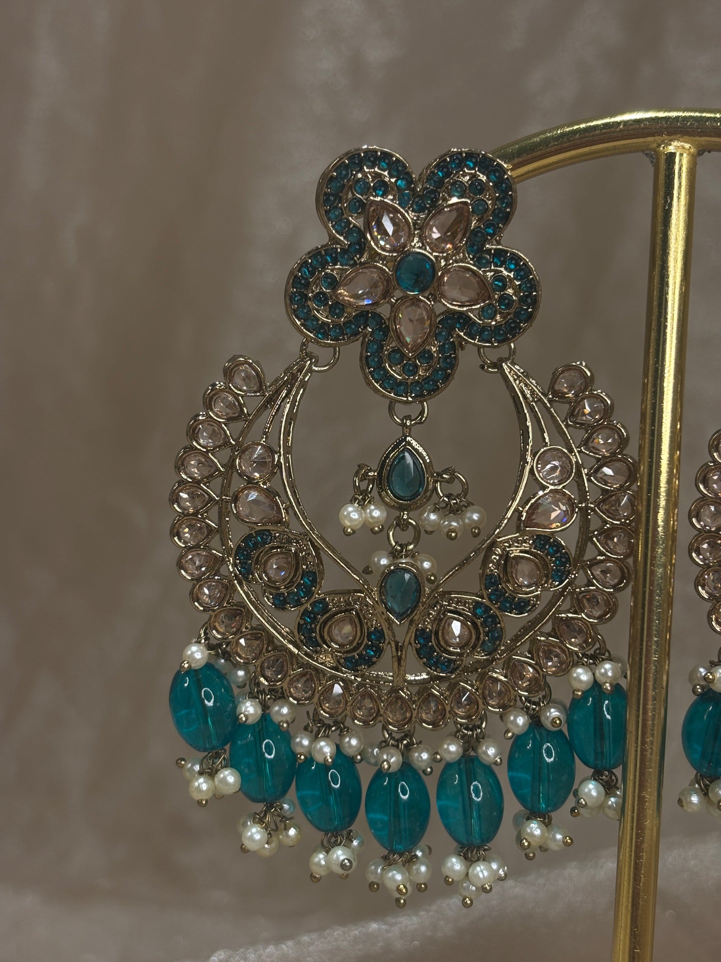 Blue earring/tikka set