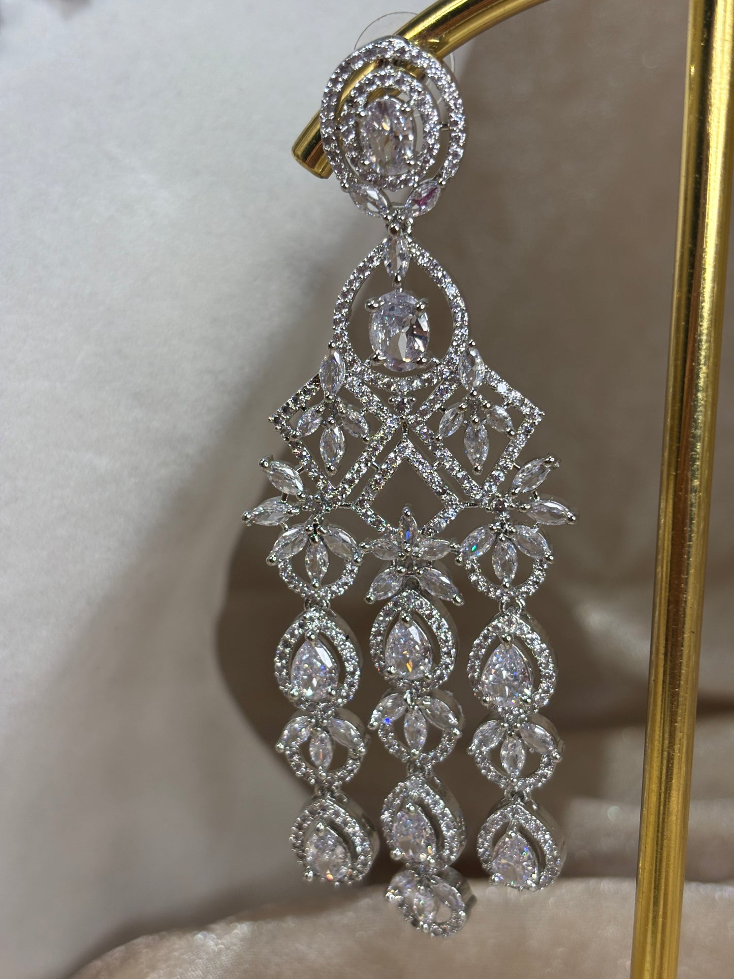 Silver American diamond set
