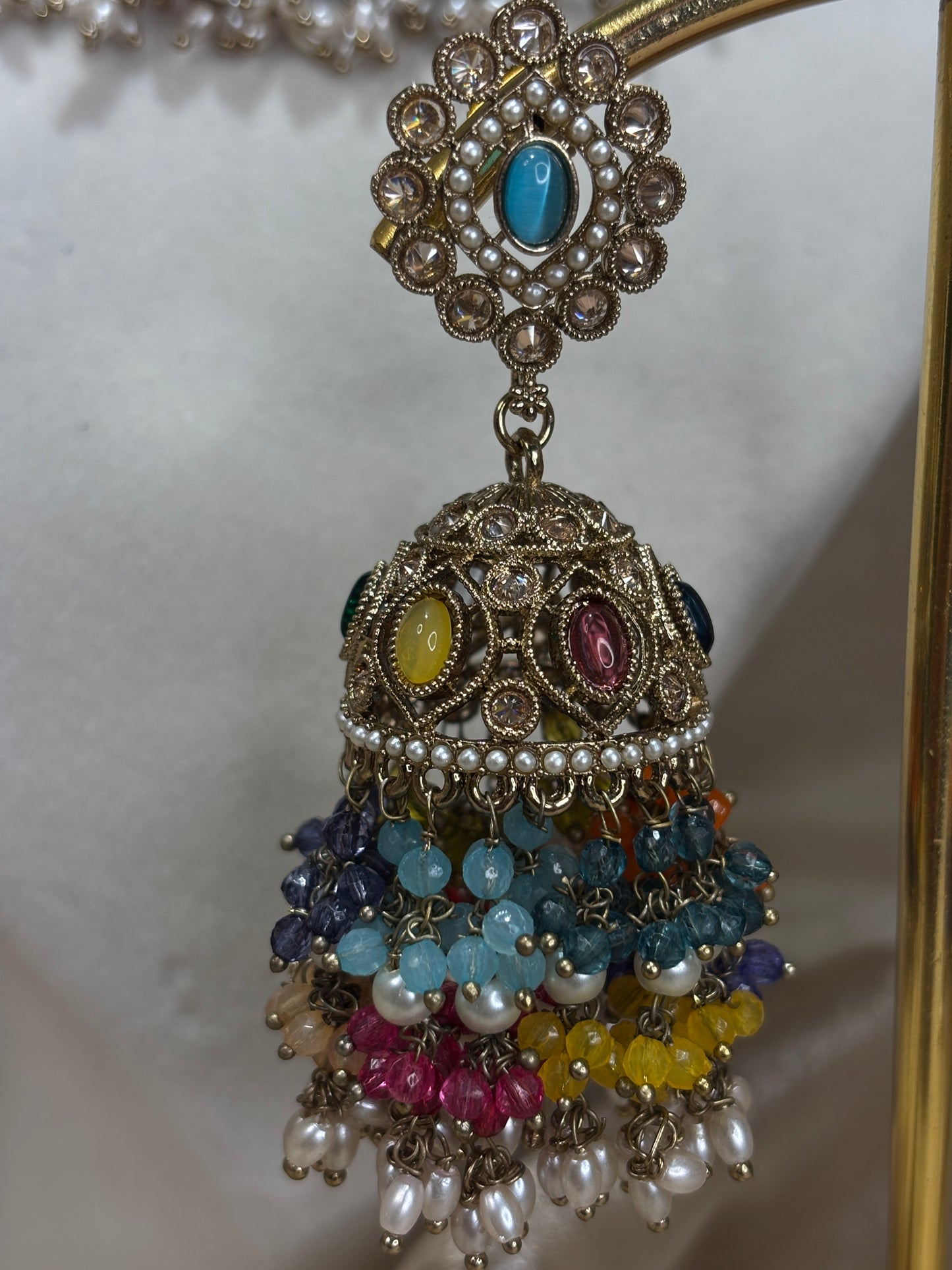 Heavy multi-colour necklace set