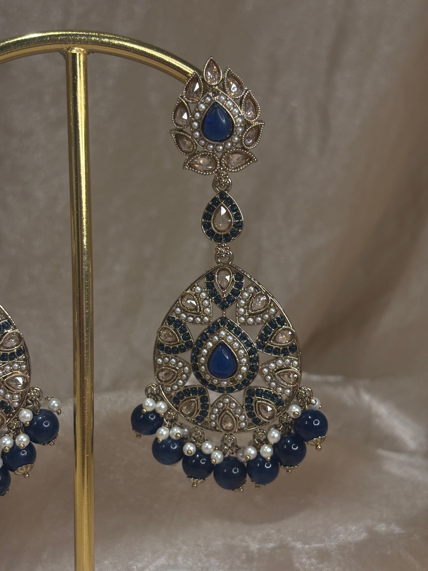 Navy blue earrings