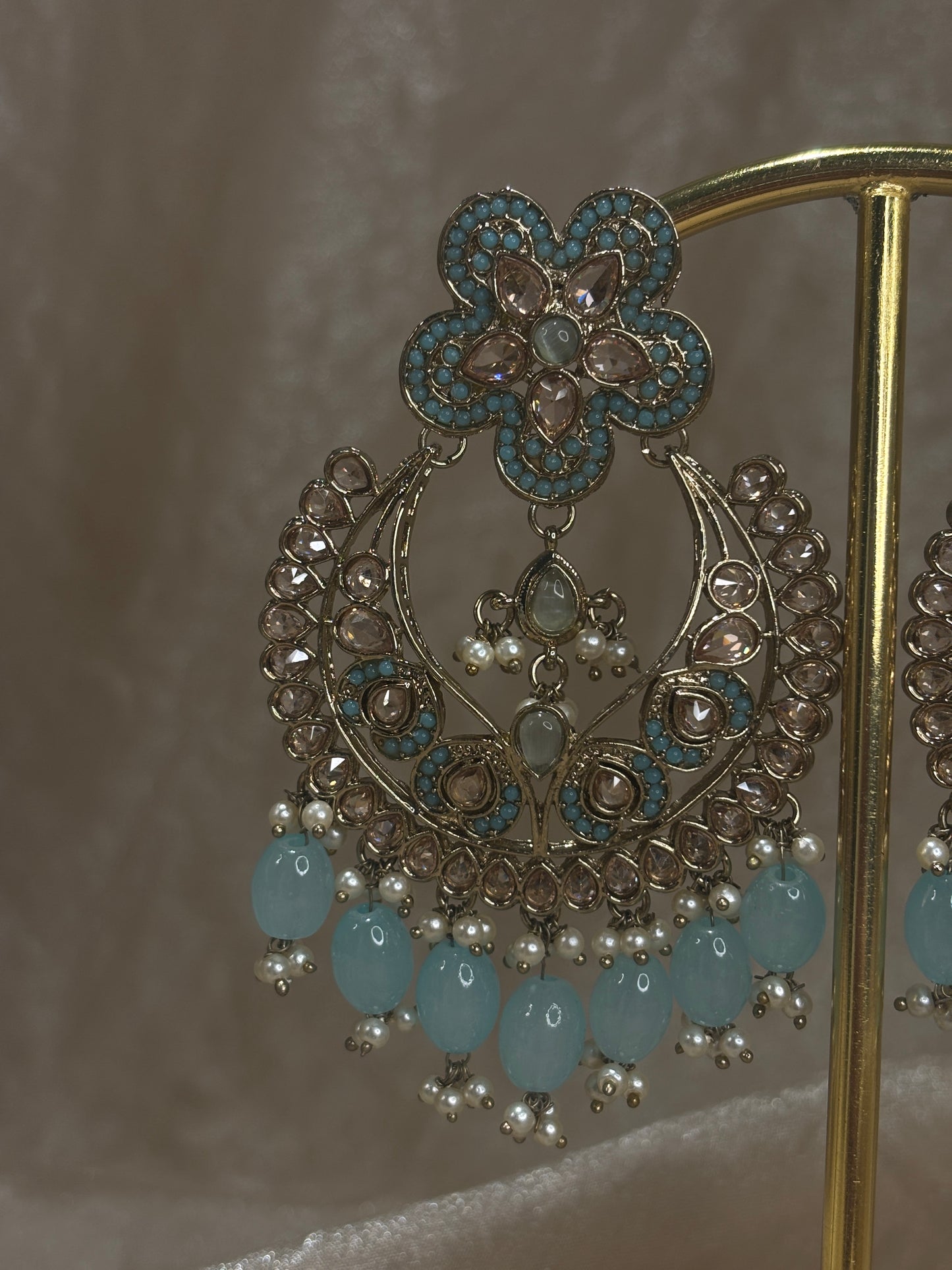 Blue earring/tikka set