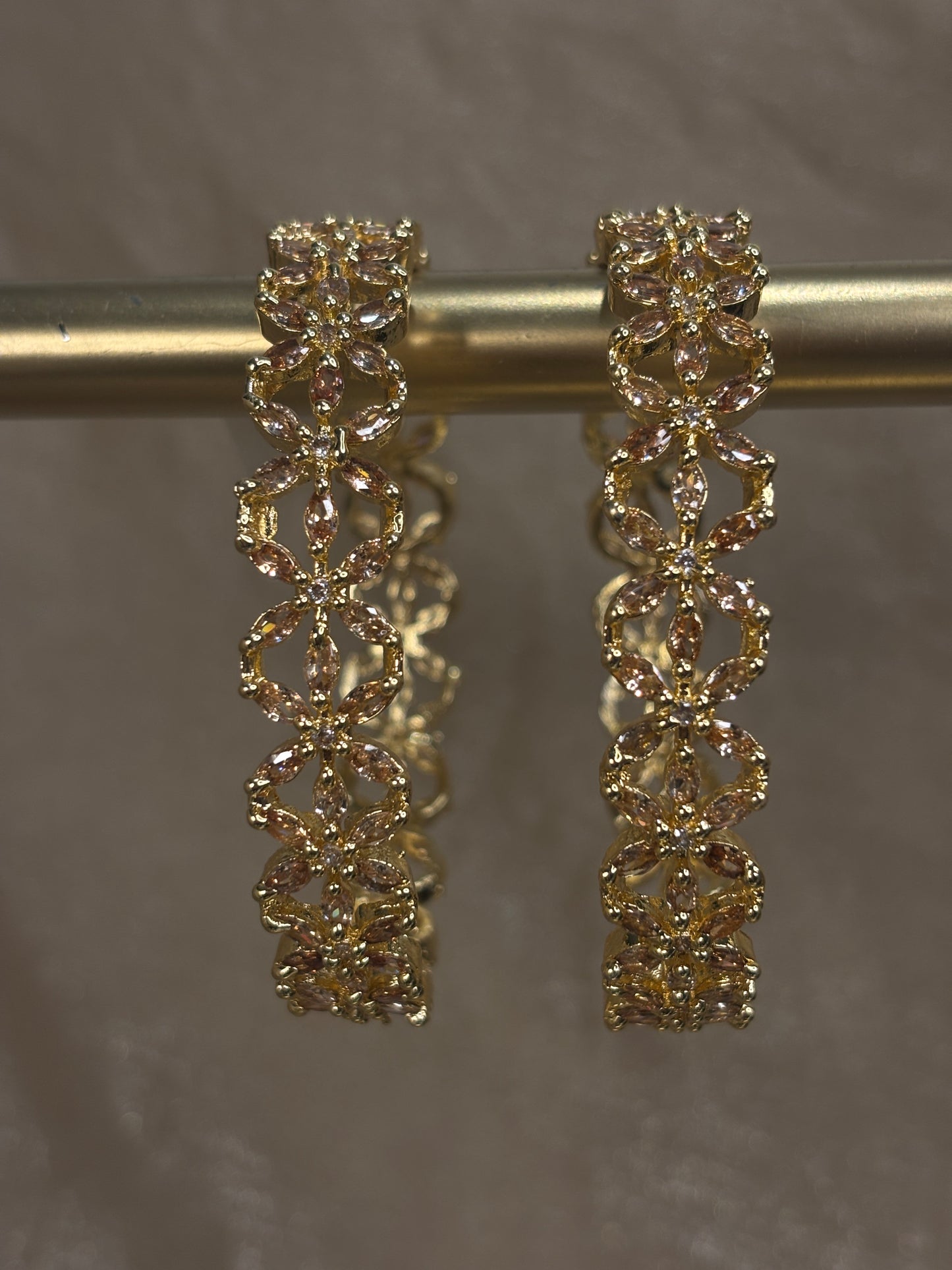 Gold American diamond kare