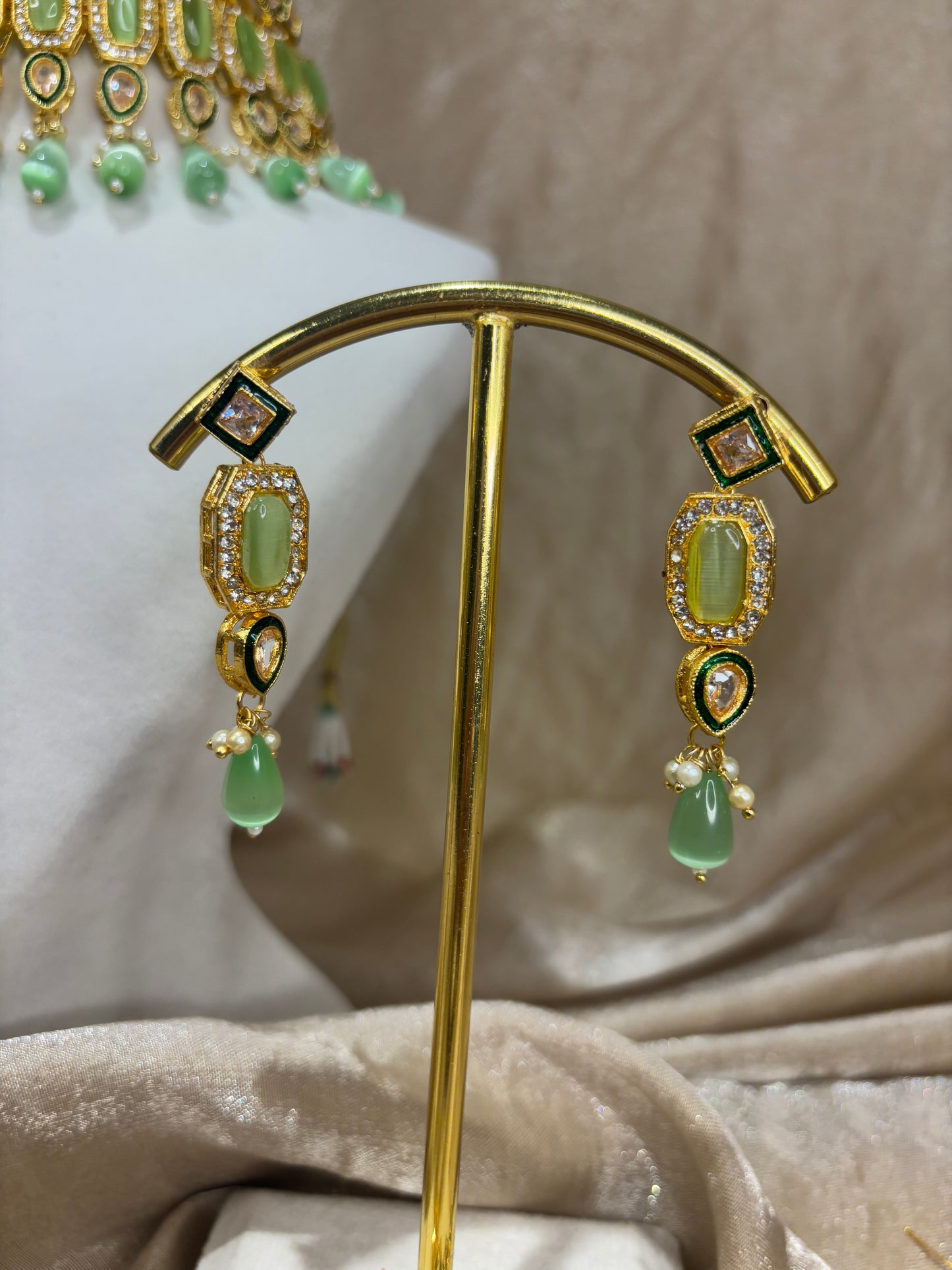 Mint green choker set