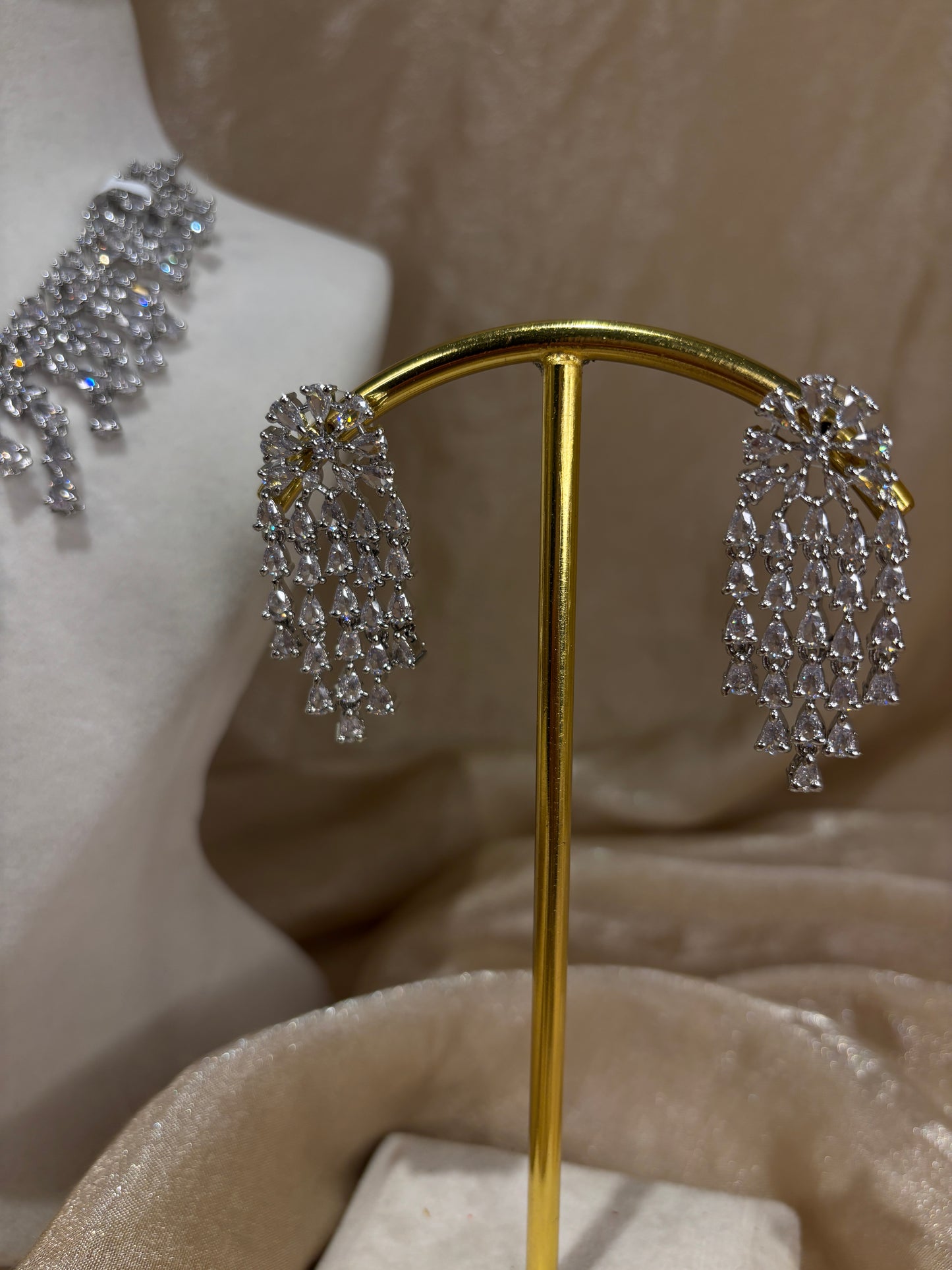 Silver American diamond set