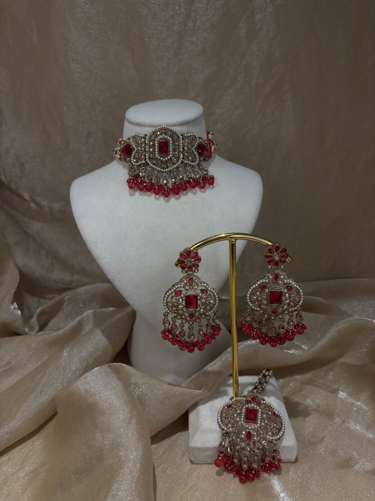 Hot pink choker set