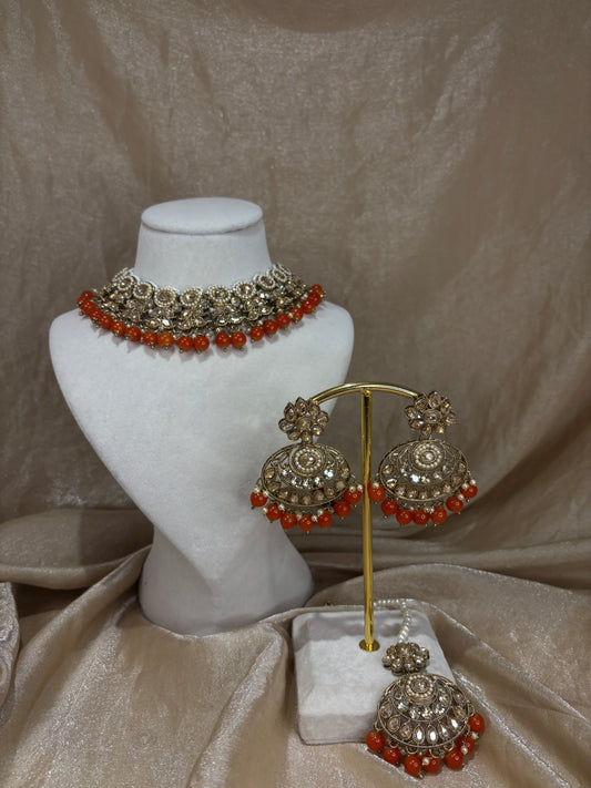 Orange necklace set