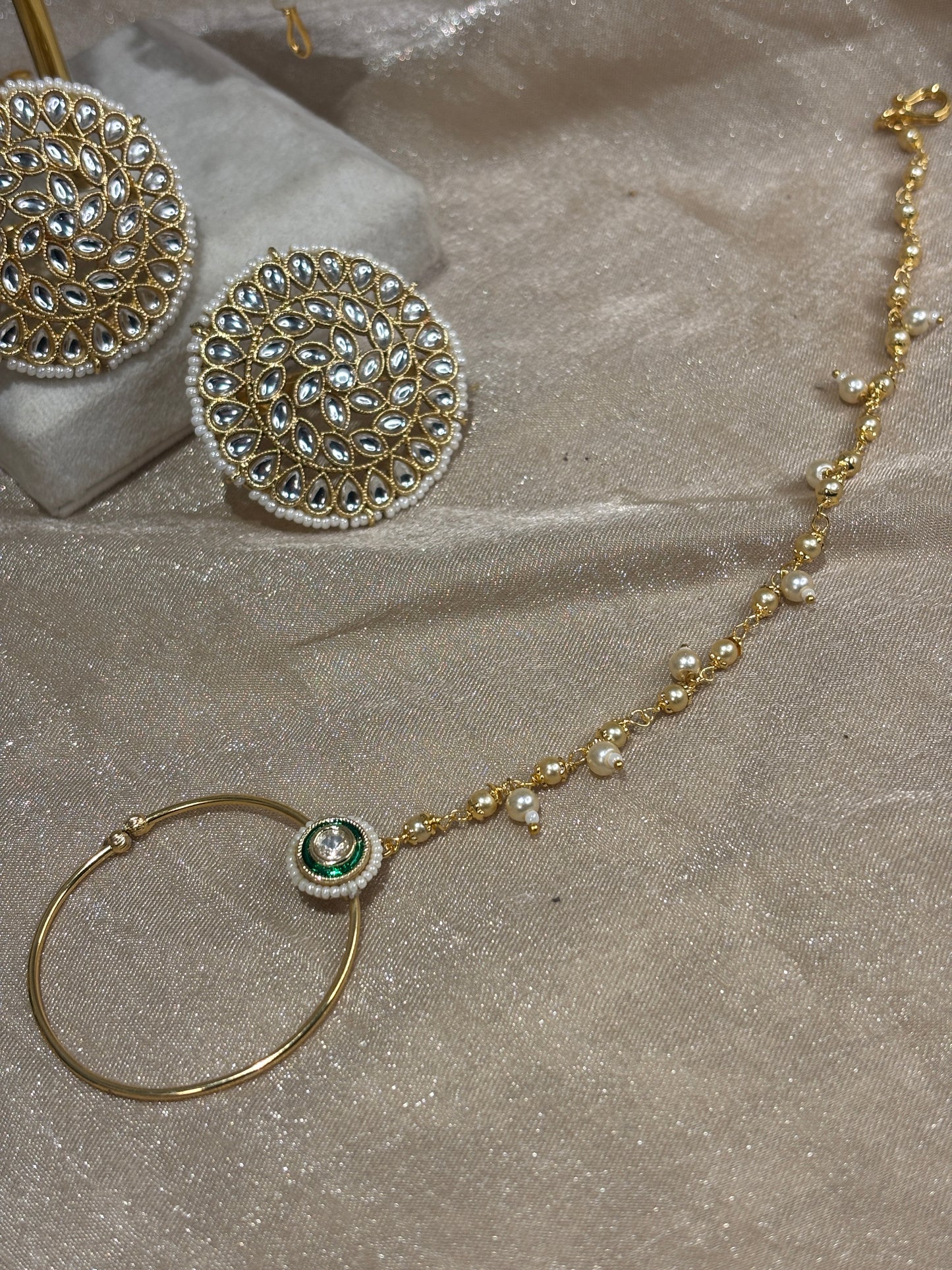 Green kundan bridal set