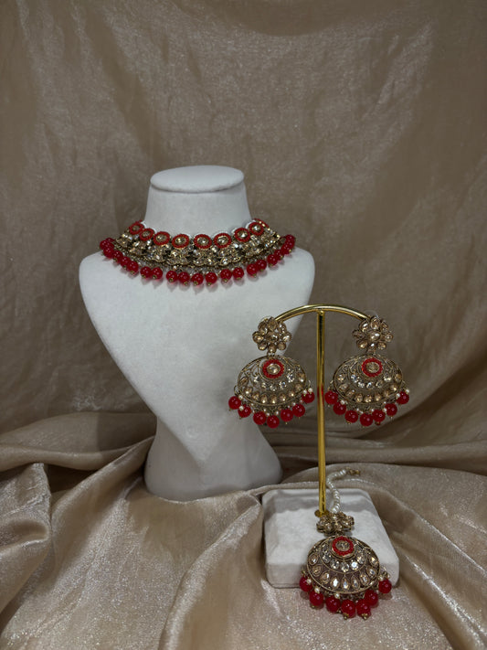 Red necklace set