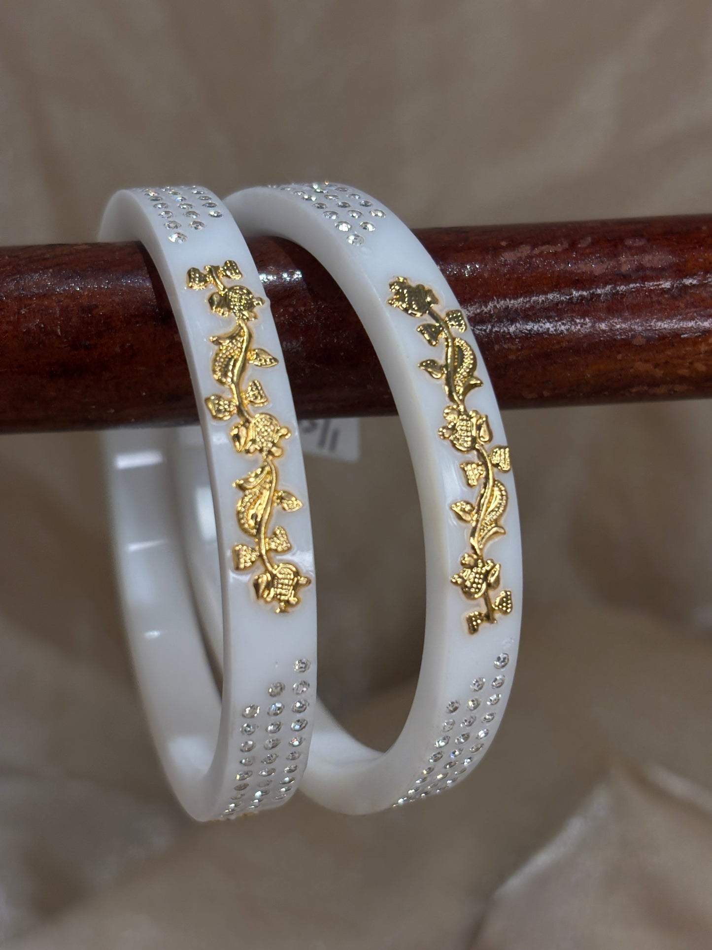 Gold accent bangles