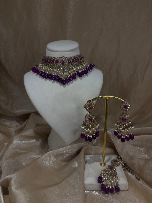 Purple choker set
