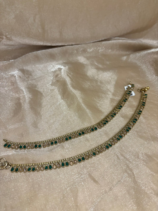 Emerald green jhanjaran