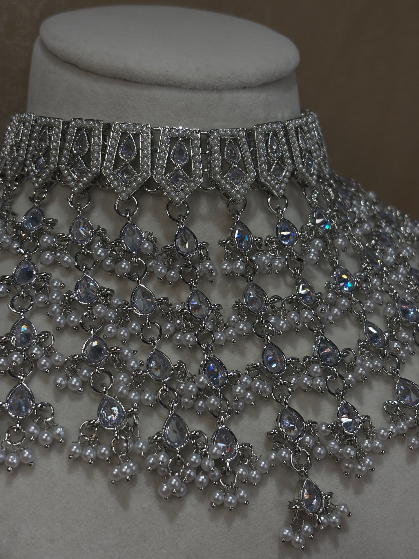 Silver statement choker