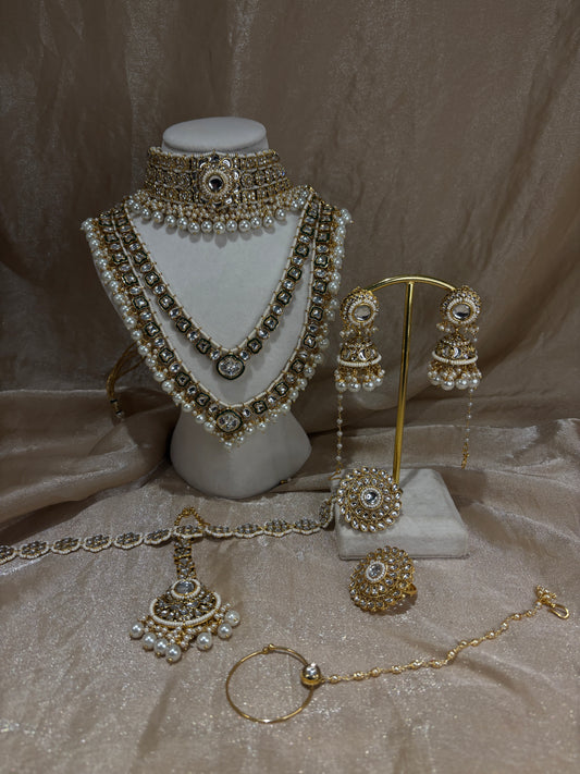 Gold kundan bridal set