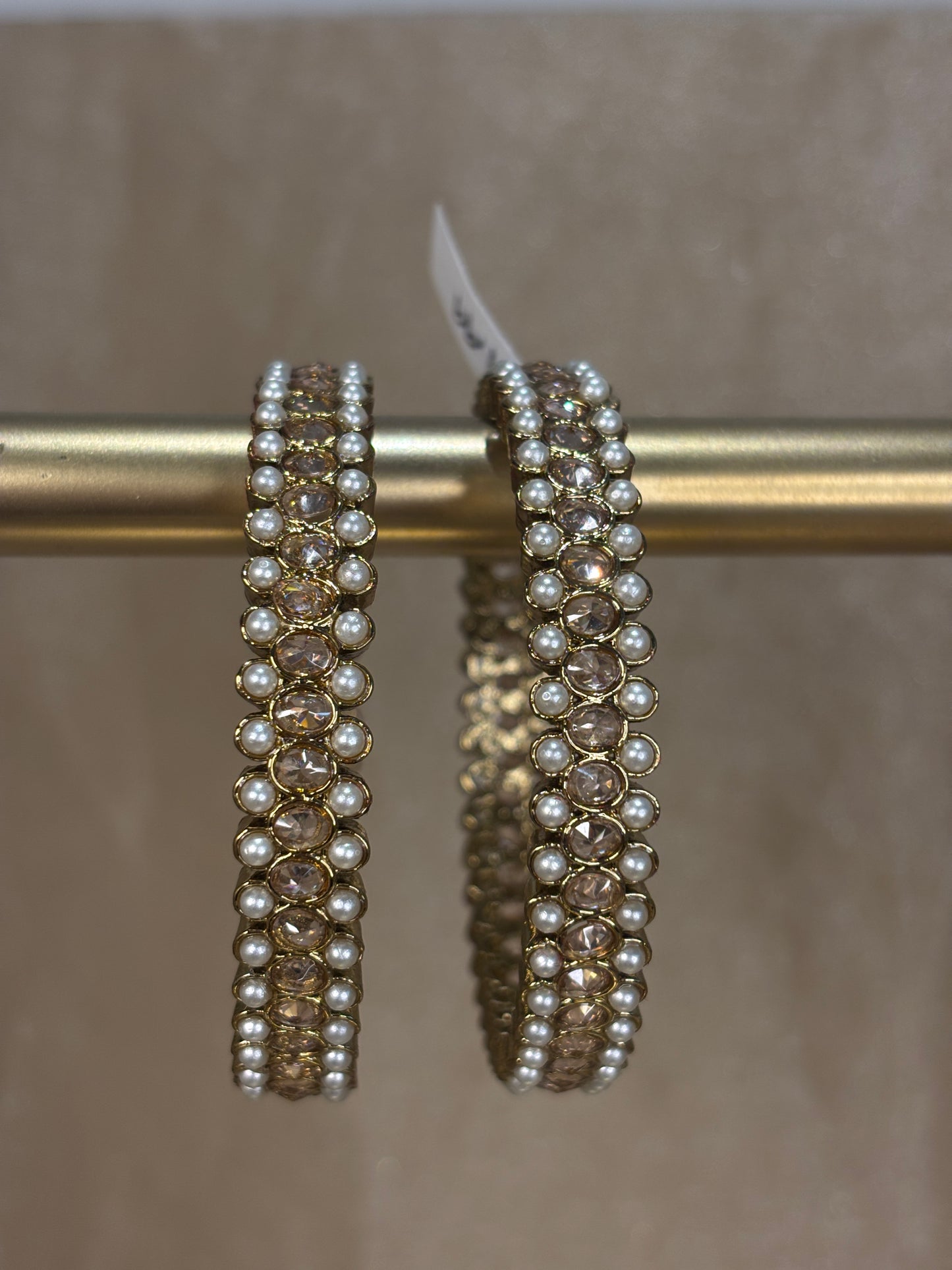 Pearl detail Polki kare