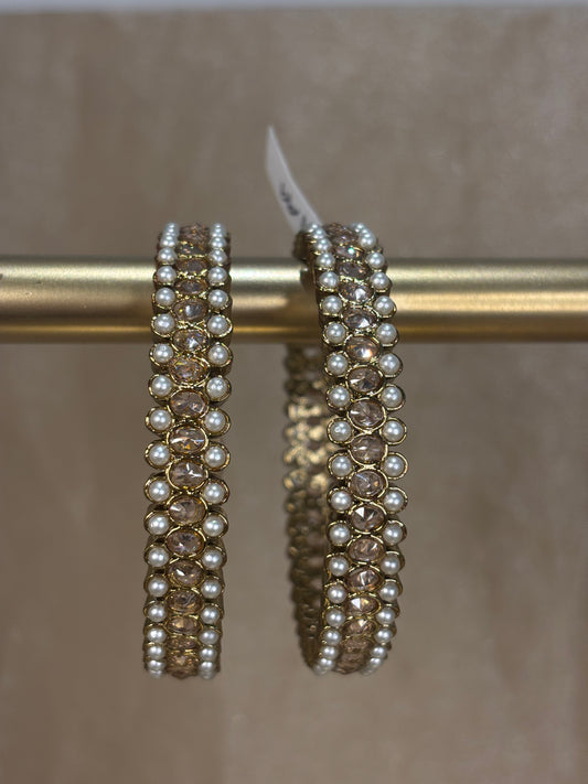 Pearl detail Polki kare