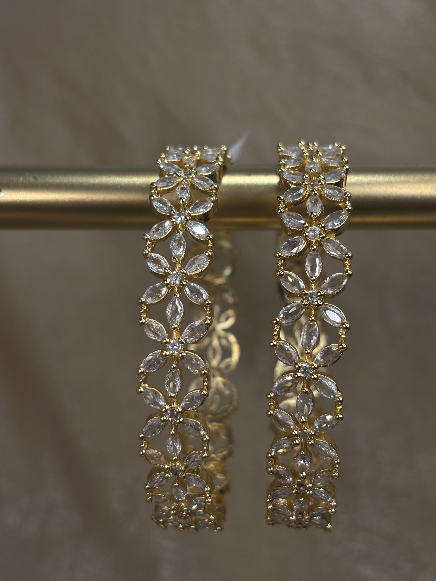 Gold American diamond kare