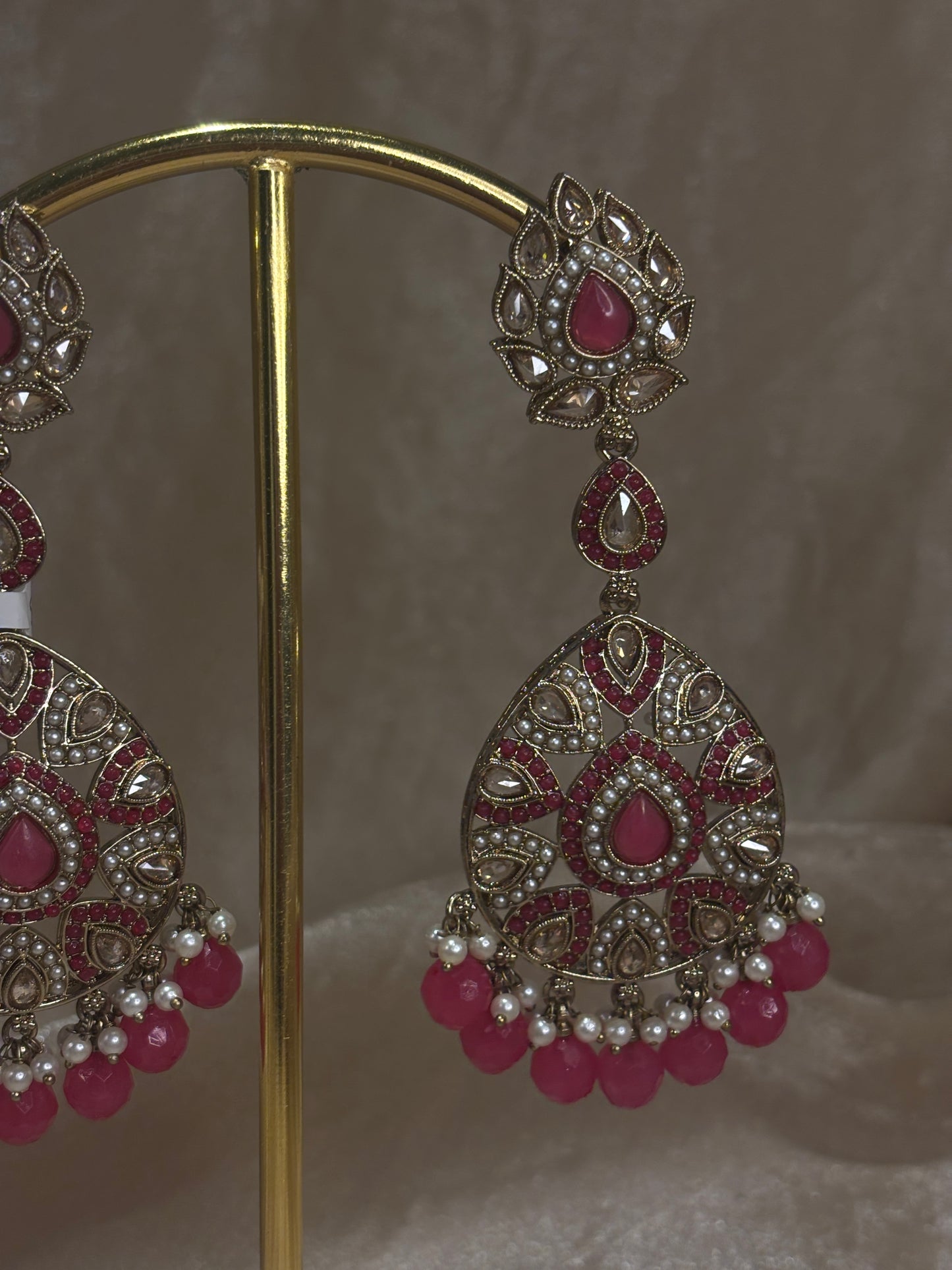 Hot pink earrings