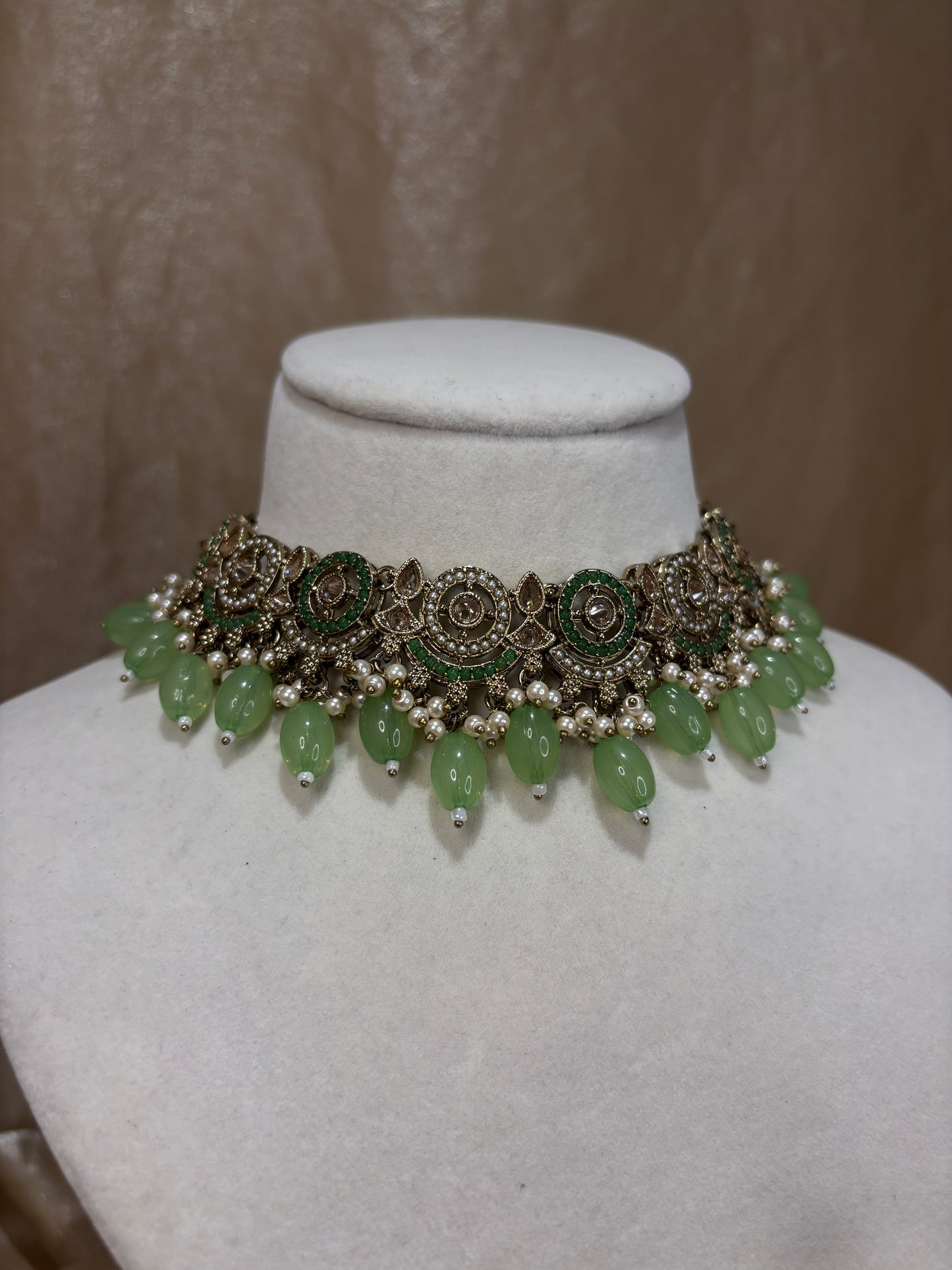 Mint green choker set