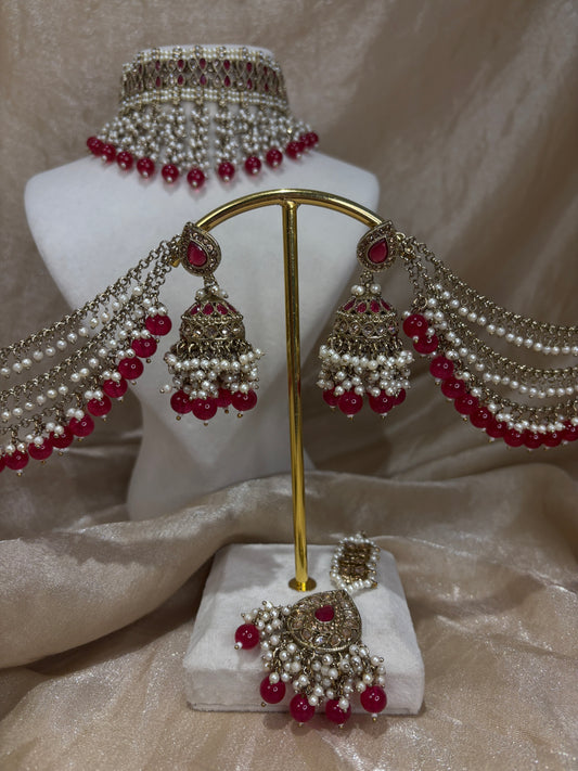 Hot pink choker set