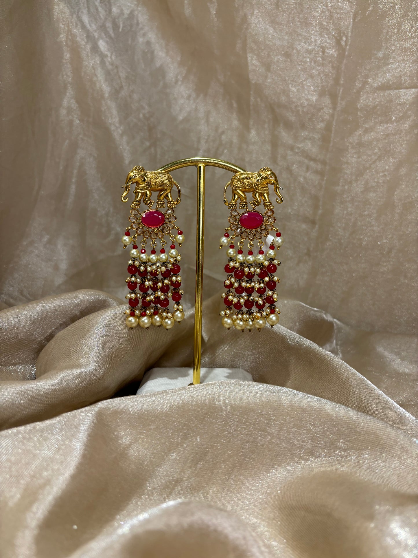 Hot pink earrings