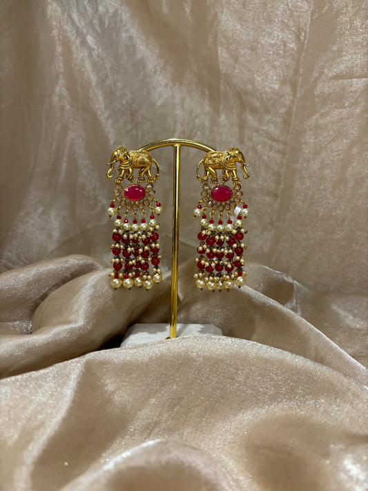 Hot pink earrings