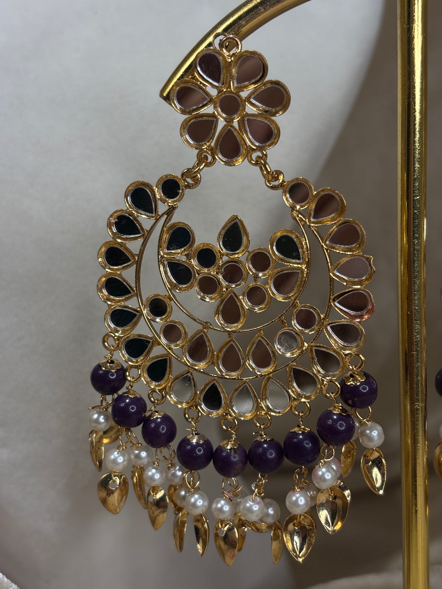 Purple mirror work choker set