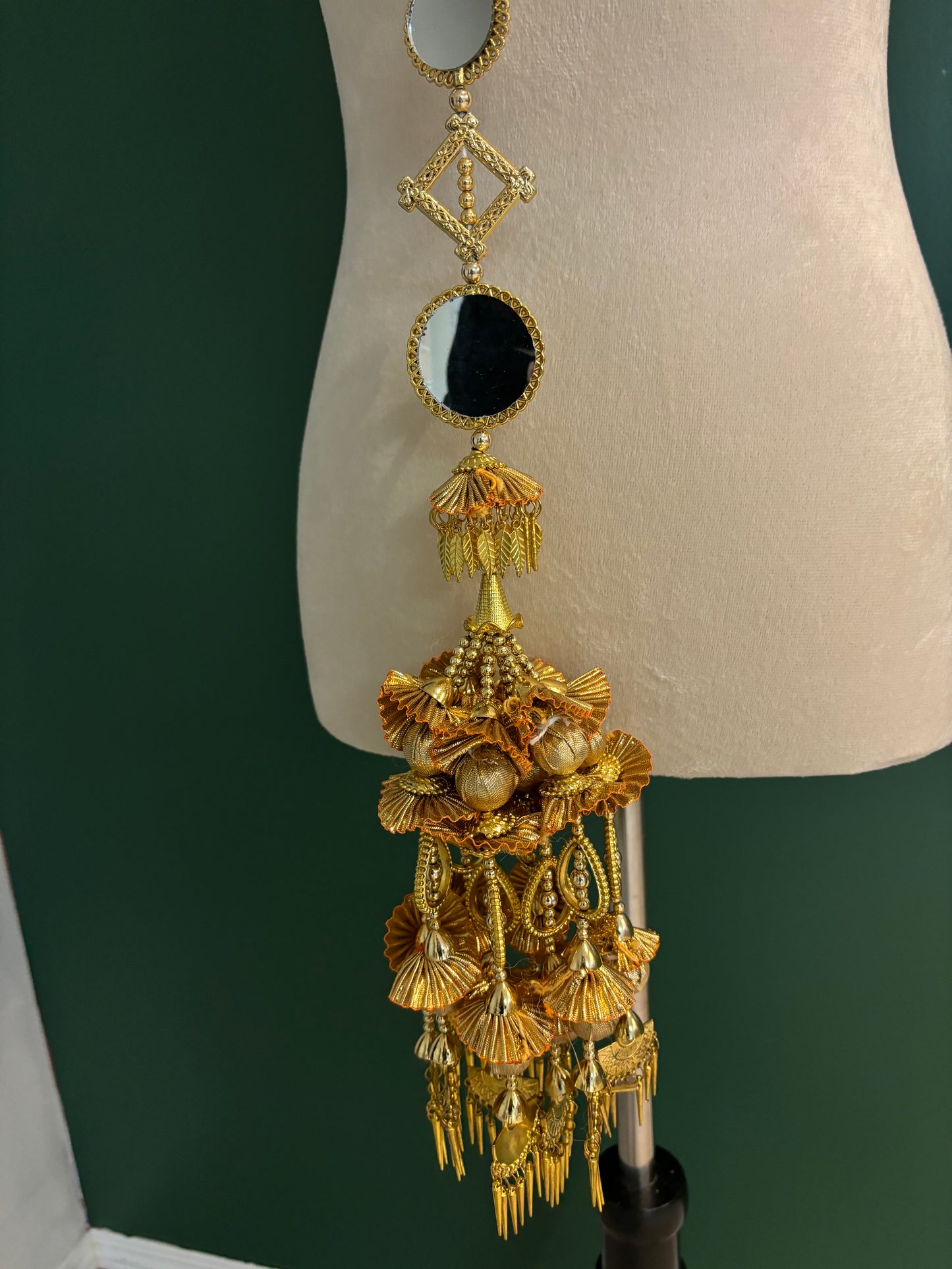 Gold mirror work parandi