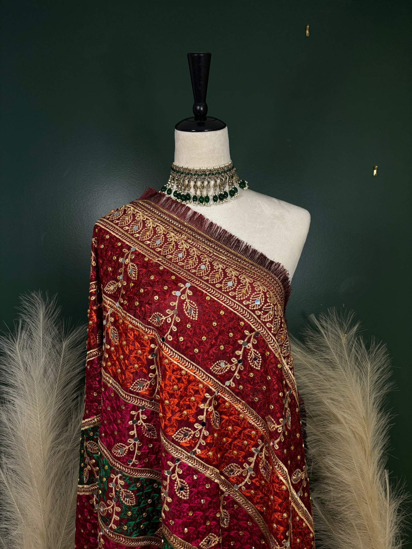 Multi-colour phulkari