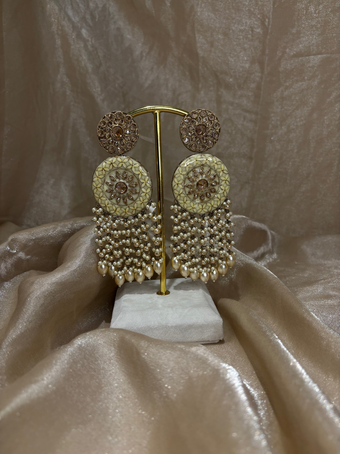 Gold statement earrings