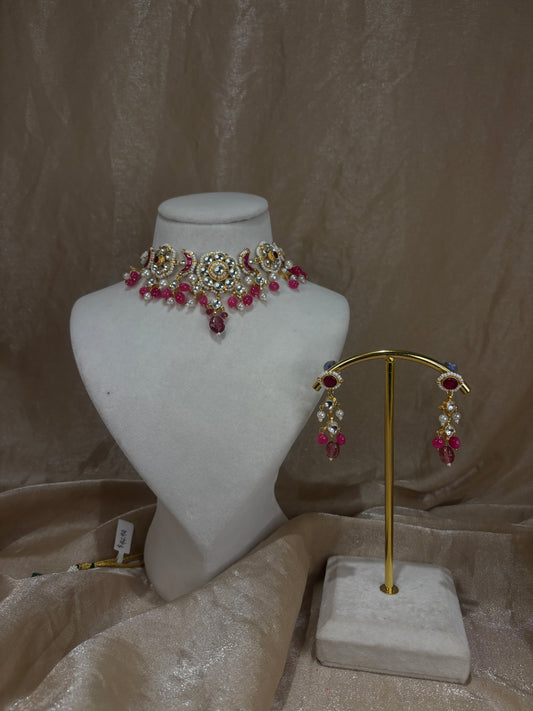 Hot pink choker set