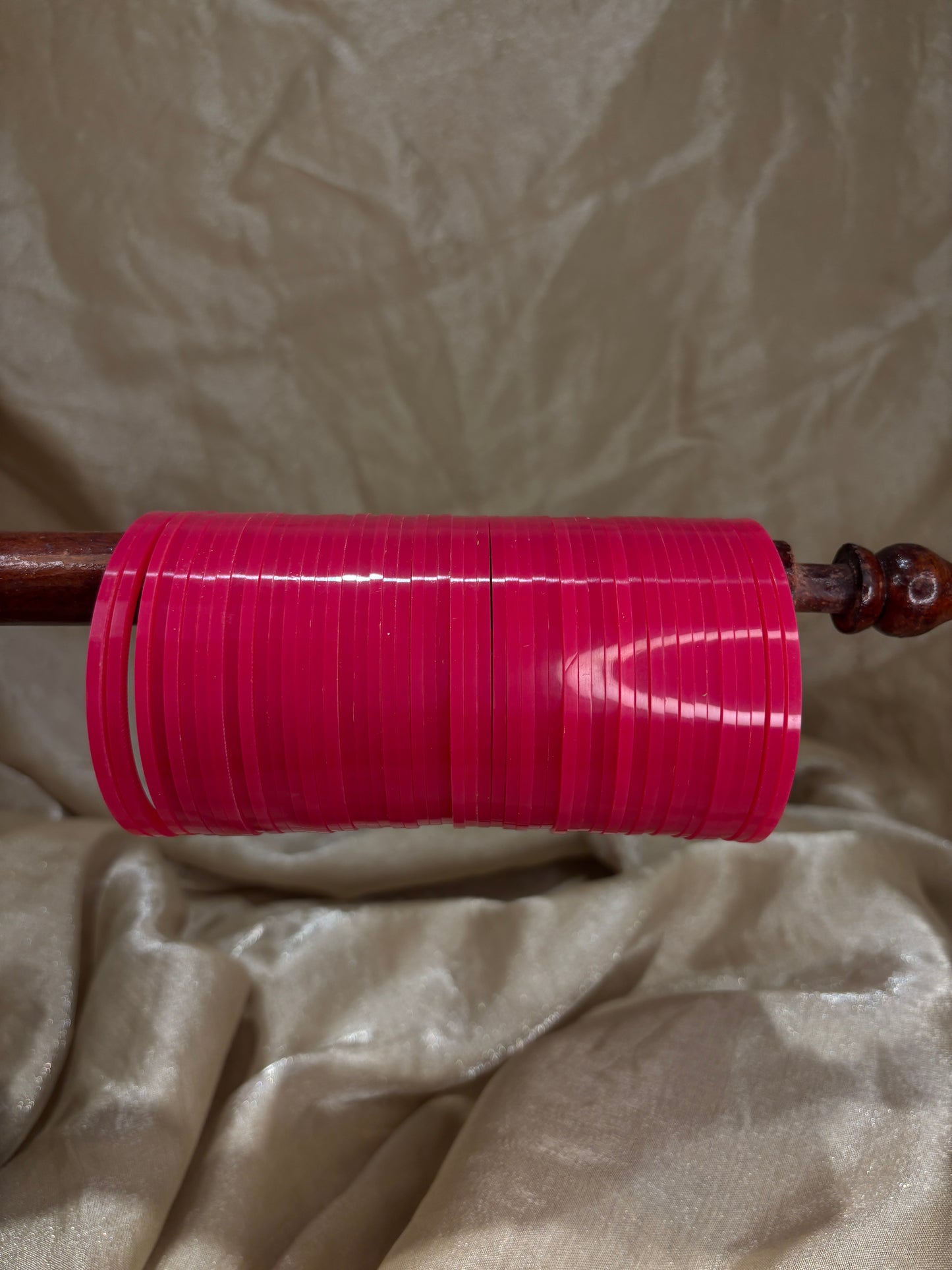 Hot pink choora bangles