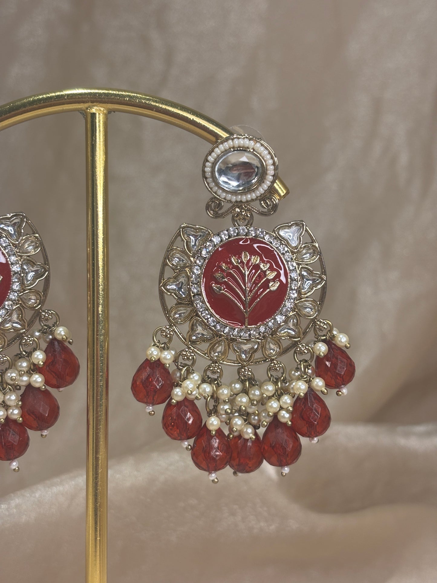Red earrings