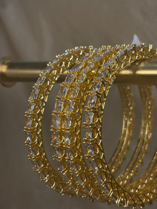 Gold American diamond kare
